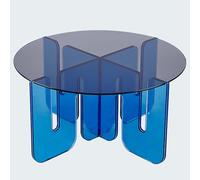 PXAMORTEL Table d'appoint en Acrylique, Table Basse, Table Basse et d'appoint en Acrylique et Verre trempé Multicolore 31 x 16 Pouces(Blue)