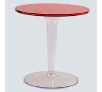 PXAMORTEL Table d'appoint en Acrylique, Table Basse, Table Basse et d'appoint Ronde en Acrylique Multicolore(Red)