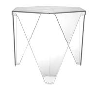 PXAMORTEL Table d'appoint en Acrylique, Table Basse, Table d'appoint en Acrylique avec Pieds, sans Assemblage, Multicolore, 47 x 41 x 38 cm(Clear)