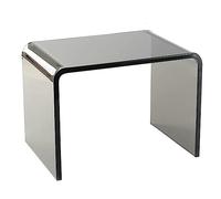 PXAMORTEL Table d'appoint en Acrylique, Table Basse, Table d'appoint en Acrylique Multicolore, Plusieurs Tailles, Design en U, Bords arrondis(Grey,30.5x19.5x22cm(12x8x9))