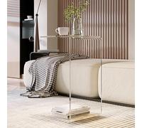 PXAMORTEL Table d'appoint en Acrylique, Table Basse, Table d'appoint en Acrylique Multicolore, Plusieurs Tailles(Transparent,30x30x65cm)