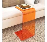 PXAMORTEL Table d'appoint en Acrylique, Table Basse, Table d'appoint en Acrylique Multicolore, Plusieurs Tailles(Orange,30x30x60cm)