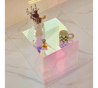 PXAMORTEL Table d'appoint en Acrylique, Table Basse, Table d'appoint en Acrylique Multicolore réfléchissante, Plusieurs Tailles, Aucun Assemblage requis(30cm/12in)