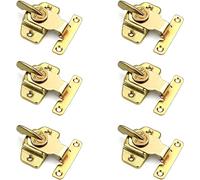 PXDOHQAW Boulon de Porte, Serrure de Porte Coulissante, Charnières Pliantes Amovibles, Charnière À Roulement À Billes, 2 Serrures de Table À Manger, Cadenas En Métal/6 Pieces