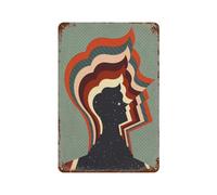 PXFJHGLKN Illustration Design Head PosterWall Decor Art Metal Tin Poster Modern Bar Decorations30x20cm