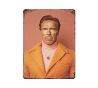PXFJHGLKN Poster Acteur Arnold Schwarzenegger - Décoration murale en métal - Décoration de bar moderne - 40 x 30 cm