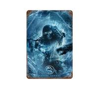 PXFJHGLKN Poster Mortal Kombat 2021 Sub Zero - Décoration murale en métal - Décoration de bar moderne - 30 x 20 cm