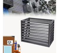 Pxkmouy 2~3P cache climatiseur exterieur aluminium, cache clim exterieur caisson anti bruit pompe a chaleur Grille De Protection de Climatisation,Fleurs Cache De Protection Pour Climatisation Étanche