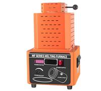 PxkVrin Four de Fusion d'or 2500 W, Machine de coulée sous Vide, avec creuset en Graphite, équipement de raffinage Haute température, 110 V - 220 V, pour la Fonte de Bijoux Orange-3kg