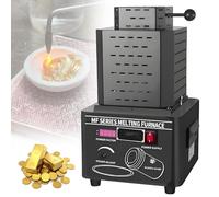 PxkVrin Four de Fusion électrique pour Or de 2500 W, Machine de Fusion électrique de 1600 °C, avec creuset en Graphite, pour la Fusion de déchets métalliques d'aluminium, d'or et de cuivre. Black-2kg