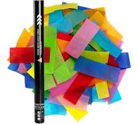 PxkVrin Lot de 25 Canons à Confettis éLectrique Couleur Jaune 80cm, 14 MèTres De PortéE, Canon éLectrique pour SoiréE Et éVèNements. Colour