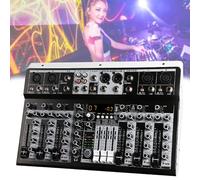 PxkVrin MéLangeur Audio Table De, MéLangeur DJ Bluetooth, 8 Canaux Ordinateur USB NuméRique EntréE Mp3, pour Enregistrement sur Ordinateur. 4-Channel