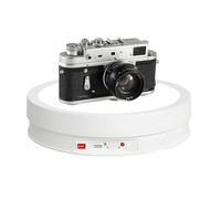 PxkVrin PréSentoir Rotatif Automatique à 360°, Plate-Forme Tournante Automatique, Plateau Tournant Motorisé Rechargeable par USB, pour Montre VidéO. White
