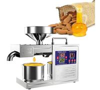 PxkVrin Presse à Huile Automatique, extracteur d'huile en Acier Inoxydable de qualité Alimentaire à Pression à Chaud et à Froid, pour arachides, graines de Lin, périlla, Tournesol et sésame.