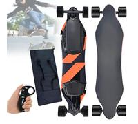 PxkVrin Skateboard électrique Tout Terrain avec télécommande, capacité de Charge de 150 kg, pour Une Utilisation sur Campus et en Ville. Orange