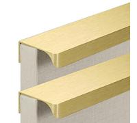 PXMWITSEZ Poignées invisibles modernes en aluminium brossé for meubles, portes d'armoires, placards de cuisine, tiroirs, 2 pièces(Length 80mm)