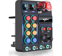 PXN CB1 Boîtier de Boutons - Panneau Latéral de Volant, Controller Auxiliaire ETS2 - Pour PC | +19 Boutons Assignables, RGB, USB | Button Box pour Simulateur de Camion, Course, Vol et Agricoles