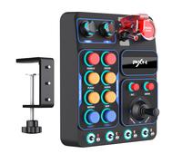 PXN CB1 Boîtier de Commande Sim Racing PC - 19 Boutons Programmables avec RGB, Button Box pour Jeux de Course, Camion, Farming Simulator, Flight Sim