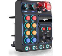 PXN CB1 Button Box - Boîtier de Boutons USB avec +19 touches programmables, éclairage RGB - Pour PC Sim Racing, Camion, Vol,