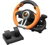 PXN V3IIIO Volant de Course avec Pédales, Retour de Vibratoire, 180° Volant pour PC, Xbox, PS3, PS4, Nintendo Switch