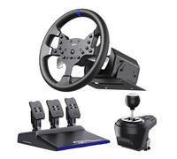 PXN V99 Volant de course PC avec pédales et levier de vitesse, simulateur de volant de course amovible à 270/900 degrés pour PC, Xbox One, Xbox Series X/S, PS4
