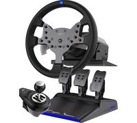 PXN V99 Volant de Jeu - Retour de Force 3,2 Nm, 270°&900°, 300mm, 4 Palettes, 3 Pédales, Levier de Vitesses en H, Application de Réglage - Volant pour PC, Xbox, PS4