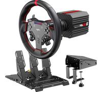 PXN VD6 Ensemble Volant de Jeu 6 Nm - Base Servo Professionnelle à Faible Inertie, Volant de Course W AS, Pédalier PD HM Hall et Serre-joint Z9 - Compatible uniquement avec Windows 7 à 11 sur PC