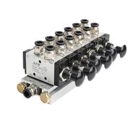 PXQCHAVLN 4R210-08 2F-10F Vanne manuelle 2 voies 5 positions Push and Pull Interrupteur pneumatique de soupape directionnelle Collecteur de vanne combinée (10 entrées et 8 sorties)