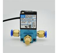 PXQCHAVLN Électrovanne Haute fréquence 3 Voies 1/8 BSP NPT 12V 24V DC 35A-ACA/AAA-DDAA-1BA/DDBA/DDFA, Machine de Distribution de marquage Mac(35a-aca-ddfa-1ba,Without Fittings)