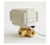 PXQCHAVLN Vanne de Retour Horizontale de Coupure de Courant en Laiton à 3 Voies 1/4'' AC/DC9-24V avec indicateur Peut remplacer l'électrovanne(T Bore Flow A-cr202 Wiring,B1SP)