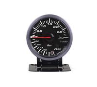 PXQPYMATX Jauge de boost de voiture de 2,5 pouces 60mm Turbo 3 BAR Blanc & amp; Ambre Dual Dual Affichage for mètre de voiture de jauge de voiture d'avertissement de pointe Compteur de suralimentation