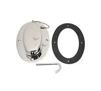 PxQuerantic 304 Stainless Steel Chain Deck Pipe with Hinged Cover and Rubber Gasket, Marine Yacht Accessories for Anchor Chain Storage, Oval Rope Deck Pipe with Watertight Seal for Sailboats a