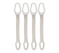 PxQuerantic 4 clés à serrage automatique, clé universelle à double embout avec des ouvertures de 8 à 13 mm et de 14 à 22 mm e réparation multifonction en acier trempé 60 HRC pour la (Argent)