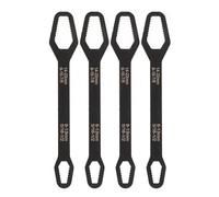 PxQuerantic 4 clés à serrage automatique, clé universelle à double embout avec des ouvertures de 8 à 13 mm et de 14 à 22 mm e réparation multifonction en acier trempé 60 HRC pour la (Noire)