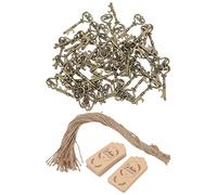 PxQuerantic 50 ensembles d’ouvre-bouteilles en forme de clé, ouvre-bouteilles rétro pour vin et tire-bouchon pour bière avec étiquette pour les cadeaux de mariage, ouvre-boîtes en alliage dura