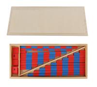PxQuerantic Barres numériques Montessori de Petite Taille, Jouets en Bois d’Apprentissage des mathématiques pour Enfants, Barres de nombres Bleues et Rouges avec boîte de Rangement pour