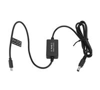 PxQuerantic Câble d’alimentation de type C vers DC 5,5 x 2,1 mm, câble de charge pour batterie de caméra avec régulateur de tension, sortie 8,4 V 2 A pour éclairage d’appoint de moniteur et