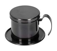 PxQuerantic Cafetière goutte à goutte en acier inoxydable 304, cafetière avec infuseur amovible, cafetière portable pour la maison, le bureau et les voyages, accessoire de café réutilisable (Noire)