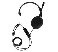 PxQuerantic Casque téléphonique monophonique Professionnel avec Microphone à réduction de Bruit HD, connecteur USB et contrôle du Volume des appels, pour Les Services Clients, Le Bureau et Les