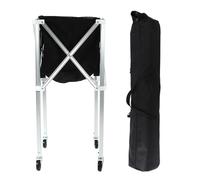 PxQuerantic Chariot Panier à balles de Tennis Pliable, Chariot à balles de Tennis léger en Alliage d’Aluminium avec Roues pivotantes à 360°, Support de balles Portable pour l’entraînement et