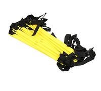 PxQuerantic Échelle d’agilité Fixe pour l’entraînement au Football, échelle à Corde de Vitesse avec 12 barreaux, échelle de Coordination aux Pieds de Couleur vive et antidérapante pour Les (Jaune)
