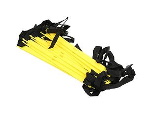 PxQuerantic Échelle d’agilité Fixe pour l’entraînement au Football, échelle à Corde de Vitesse avec 12 barreaux, échelle de Coordination aux Pieds de Couleur vive et antidérapante pour Les (Jaune)