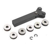 PxQuerantic Ensemble de 7 outils de moletage en acier, outil de moletage linéaire à roue double diagonale avec pas de 0,5 mm, 1 mm et 2 mm, roues de moletage de rechange pour le travail des mé