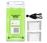 PxQuerantic Lampe LED pliable à eau salée, lampe de secours sans batterie avec 3 LED, lampe de camping portable alimentée par du sel et de l’eau pour la pêche en plein air, la randonnée et les