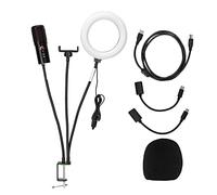 PxQuerantic Microphone USB avec lumière d’appoint RGB, Microphone à condensateur cardioïde pour Le Streaming et Le podcasting sur PC, kit d’Enregistrement Studio à muet en Un pour Le