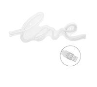 PxQuerantic Panneau Transparent en Forme de cœur avec éclairage néon, enseigne LED en néon pour la décoration d'intérieur, luminaire Mural alimenté par USB au Design Moderne pour Chambre à Cou