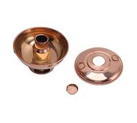 PxQuerantic Petit hotpot à charbon d’acier inoxydable 410 de style chinois, hotpot pour une seule personne avec poignées renforcées, compatible avec la glace sèche, finition or rose pour les f