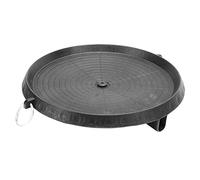PxQuerantic Plaque de grillade coréenne pour Barbecue, dotée d’Un système de Trous d’écoulement d’Huile, Plaque de Barbecue sans fumée, Grille Ronde à Double Couche antiadhésive, adaptée à Une