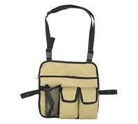 PxQuerantic Sac de Repose-Bras pour Chaise de Plage, Organisateur de Chaise d’extérieur à Multiples Poches, Sac de Rangement Suspendu en Tissu Oxford 600D imperméable pour Camping, pêche, (Kaki)