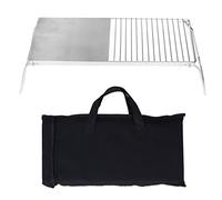 PxQuerantic Support de Grill Pliable Multifonction, Support de Cuisine d’extérieur pour Barbecue, grillade, Camping, Voyage et déplacement, Table de Grillage Pliante en Acier Inoxydable avec